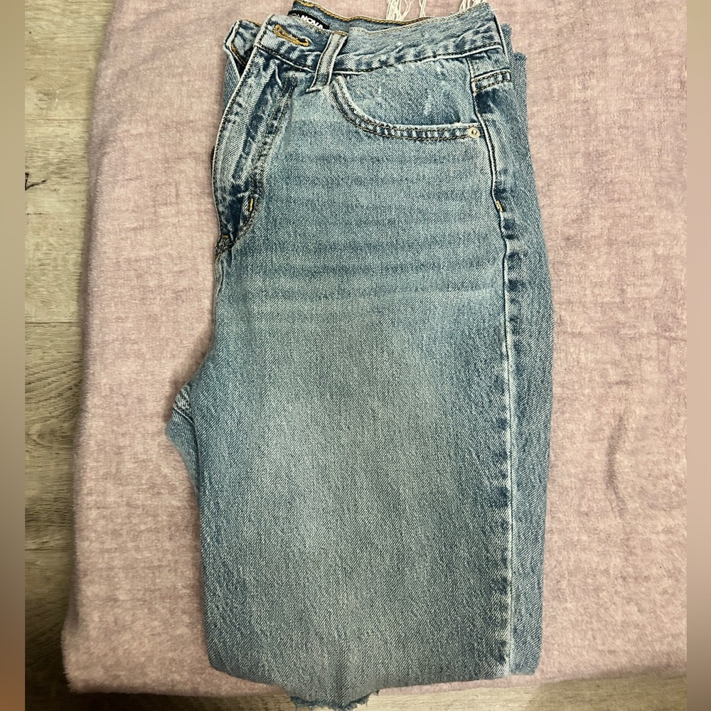 • fashion nova medium washed straight jeans